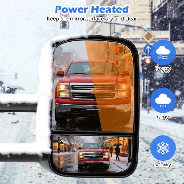 Goplus Towing Mirror Pair | Tow Mirrors for 2003-2006 Chevry Silverado GMC Sierra