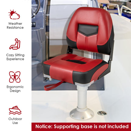 Goplus Low Back Boat Seats Thickened Sponge Padding