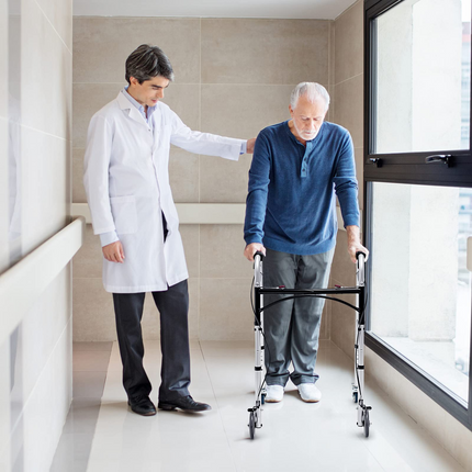 2-Button Folding Walkers for Seniors, 4-in-1 Folding Walker - Goplus
