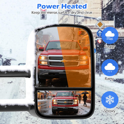 Goplus Tow Mirrors for 2003-2006 Chevy Silverado GMC Sierra Avalanche Suburban Tahoe Yukon XL