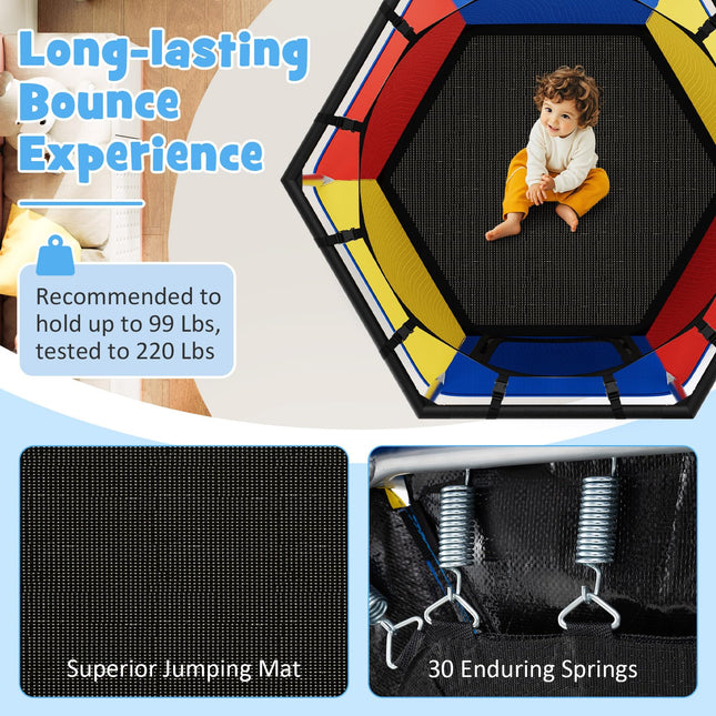 Goplus 48" Recreational Trampoline for Kids with Safety Enclosure Net