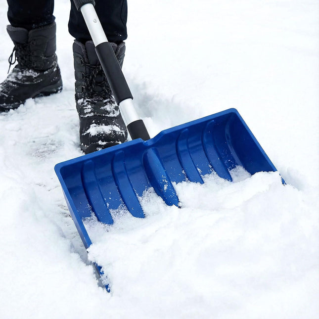 Goplus 48" Long Snow Removal Tool with Ergonomic D-Grip Handle Aluminum Strap & Shaft
