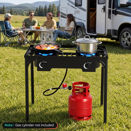 Goplus Outdoor 160,000 BTU High Pressure Dual Burner Gas Stove