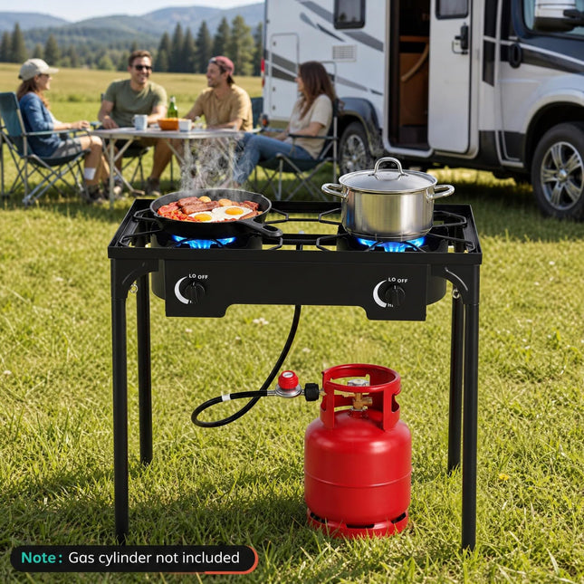 Goplus Outdoor 160,000 BTU High Pressure Dual Burner Gas Stove