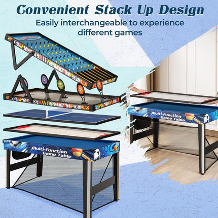 Goplus 10-in-1 Multi Game Table | 48" Combo Game Table for Game Room Party Family Night