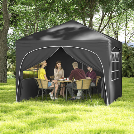 Goplus 10 X 10 FT Pop up Canopy Tent with 4 Removable Sidewall