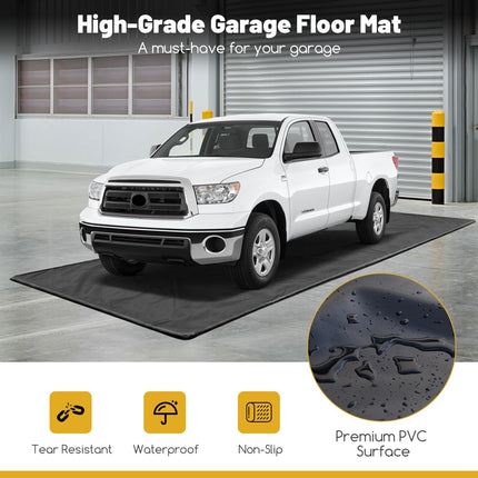 Goplus Garage Floor Mat, 22’ x 9’ Garage Mat for Under Car, Waterproof Protection from Snow Rain Mud