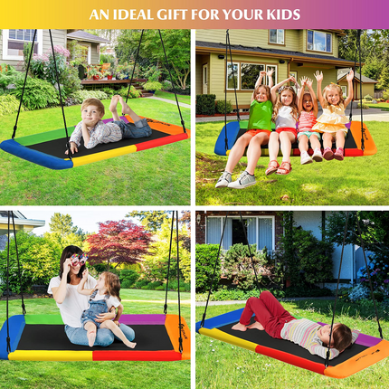 Goplus 700LBS 60 Inch Giant Platform Tree Swing for Kids and Adults - GoplusUS
