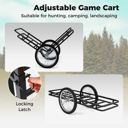 Goplus 550 LBS Double-Layer Deer Cart with 20 Inch Rubber Wheels