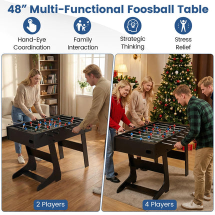 Goplus 48inch Full Competition Size Freestanding Soccer Game Table with 22 Players & 2 Balls