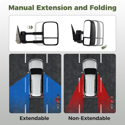 Goplus Tow Mirrors for 1999-2006 Chevy Silverado GMC Sierra 1500 2500HD 3500HD