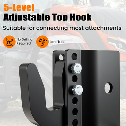 Goplus 3-Point Quick Hitch 3000 LBS Towing Force w/5 Level Adjustable Bolt