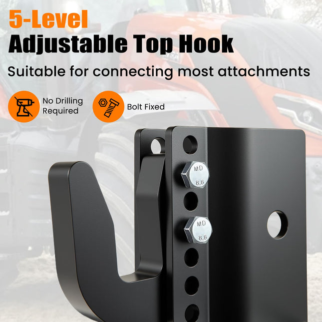 Goplus 3-Point Quick Hitch 3000 LBS Towing Force w/5 Level Adjustable Bolt