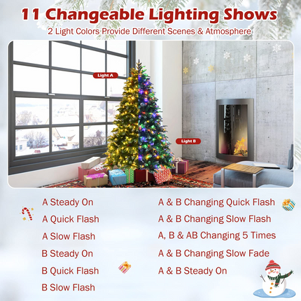 Goplus 5 ft / 6 FT Pre-Lit Artificial Christmas Tree - GoplusUS