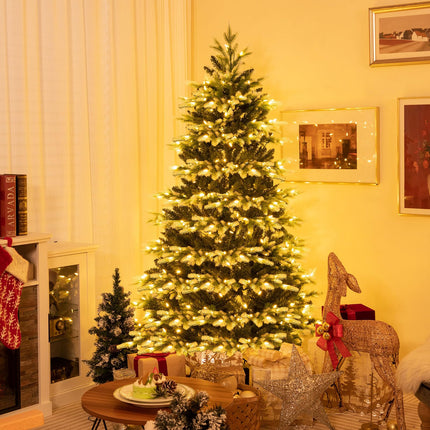 Goplus 6ft Pre-Lit Artificial Christmas Tree with 350 LED Lights & Remote Control