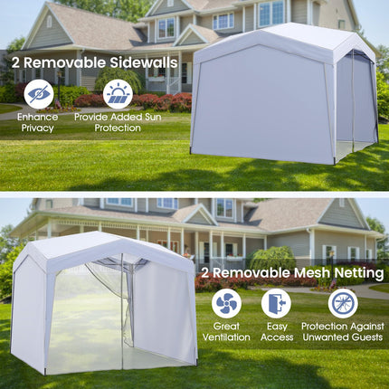 Goplus 10 x 10 FT Outdoor Pop up Canopy Tent with Sidewalls & Netting Removable