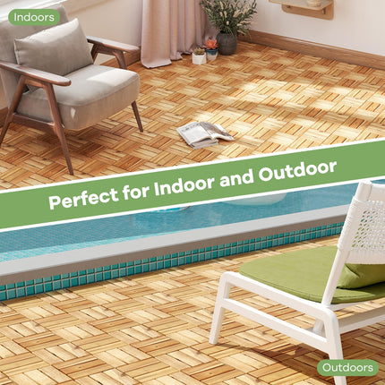 12" x 12" Snap-Lock Outdoor Interlocking Flooring Tiles 30 Pcs