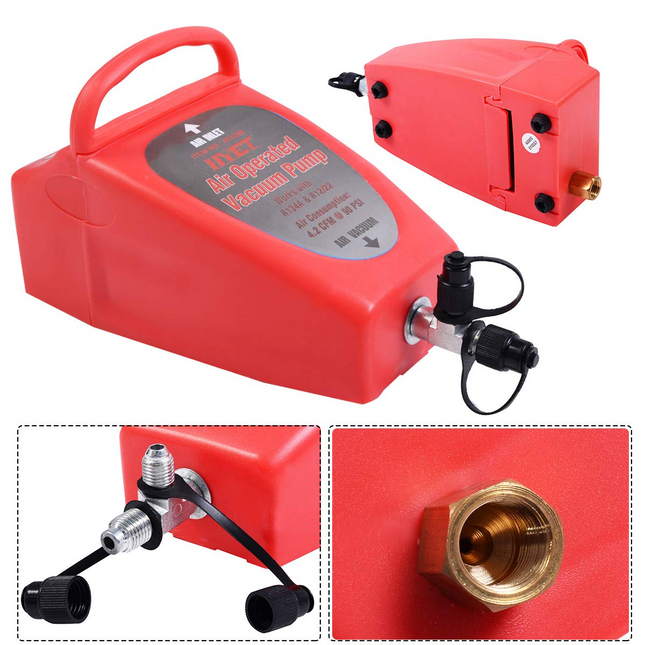 Goplus A/C Vacuum Pump, Pneumatic 4.2CFM Air Operated Vacuum Pump Air Conditioning System Tool Auto - GoplusUS