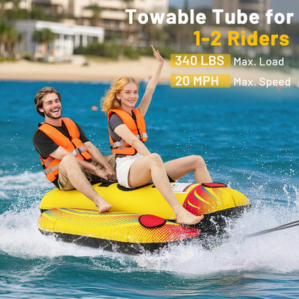1-2 Rider Hot Dog Tube for Boat to Pull