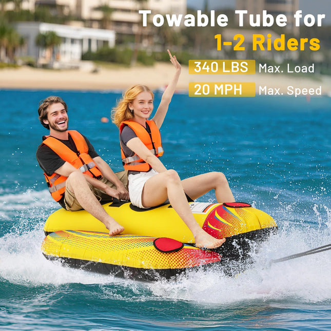 1-2 Rider Hot Dog Tube for Boat to Pull