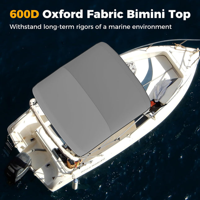 Goplus 3-Bow Bimini Top Pontoon Jon Boat Cover