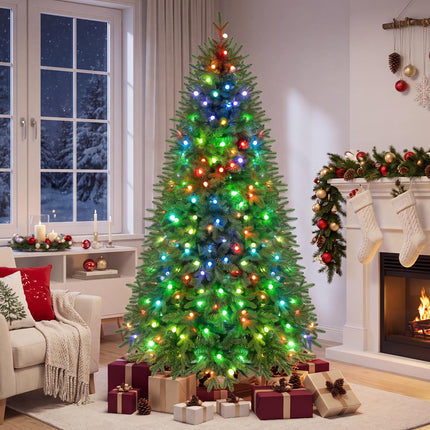 Goplus 6.3 FT Smart Pre-Lit Christmas Tree with 936 Branch Tips & 42 Lighting Modes