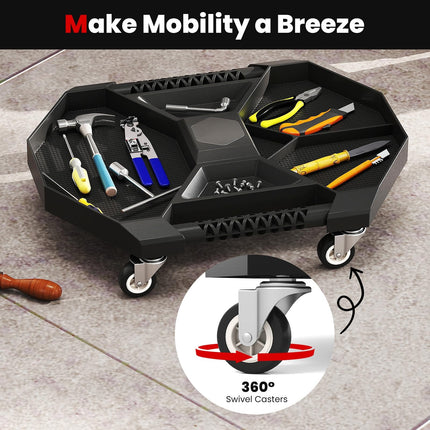 Goplus Automotive Rolling Tool Tray with 4 Swivel Casters (25 KG Weight Capacity)