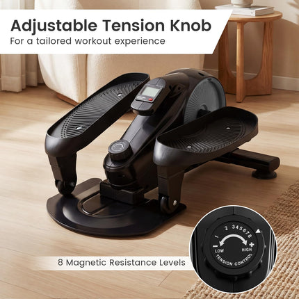 Goplus Under Desk Elliptical Pedal Exerciser w/Forward & Reverse Direction