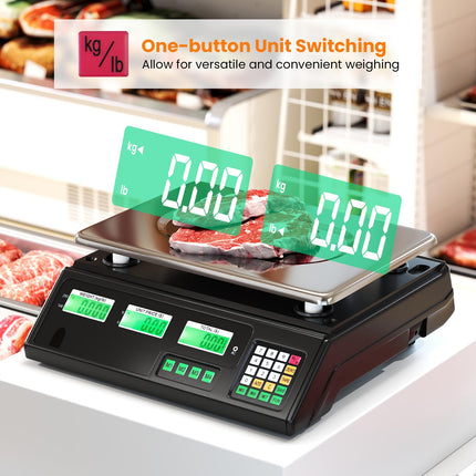 Goplus 88lb/40kg Price Computing Scale, Digital Commercial Food Scale with Counting Function