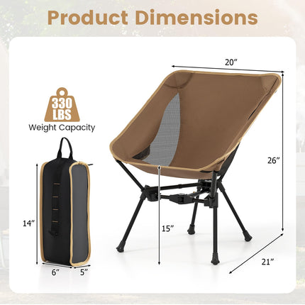 Goplus Ultralight Folding Backpacking Chair for Adults with Aluminum Frame
