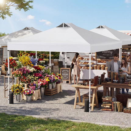 Goplus 10 x 10 FT Pop up Canopy Tent w/ 1 Button Push Sandbags & Roller Bag