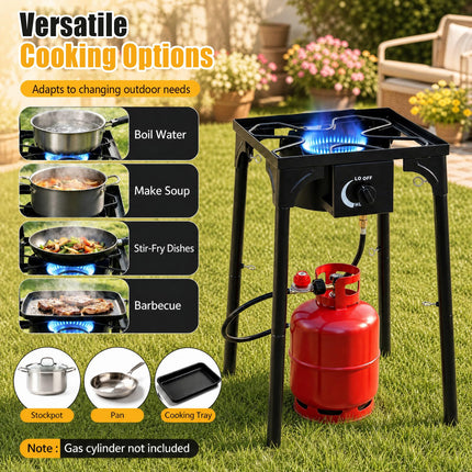 Goplus Outdoor 80,000 BTU High Pressure Single Burner Gas Stove