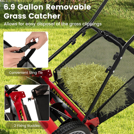 Goplus 16 Inch Manual Lawn Mower for Yard, Garden