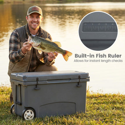 Goplus 75QT Cooler with Wheels | Outdoor Portable Ice Chest for Camping Beach