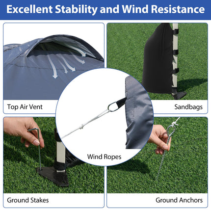Goplus 10 x 10 Pop Up Canopy with 1 Sidewall and Wheeled Bag