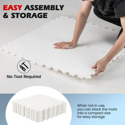 Goplus Hockey Flooring Tiles for Training | Skateable Board Artificial Ice Mat for Indoor Outdoor