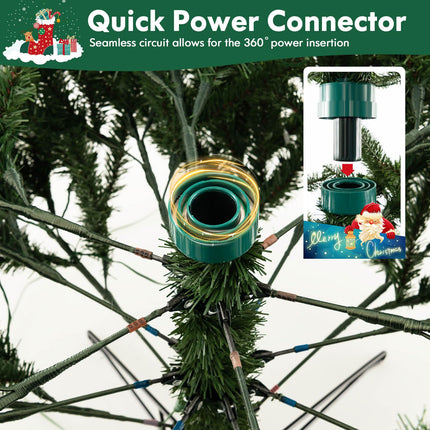 Goplus 6ft Pre-Lit Artificial Christmas Tree with 350 LED Lights & Remote Control