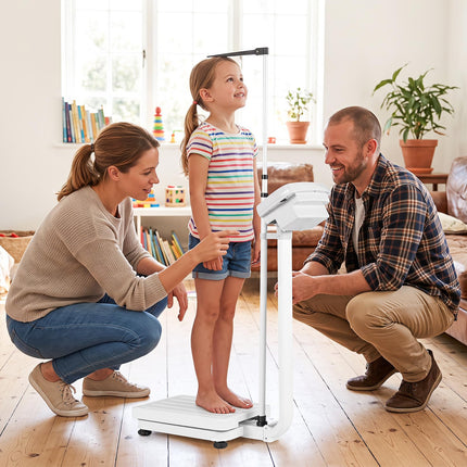 Goplus Height and Weight Scale with Height Rod | Digital Physician Scale with 400 lbs Capacity