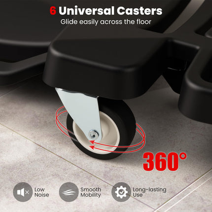 Goplus 43 Inches Mechanic Creeper with Padded Headrest & Tool Trays 350 LBS Max Load