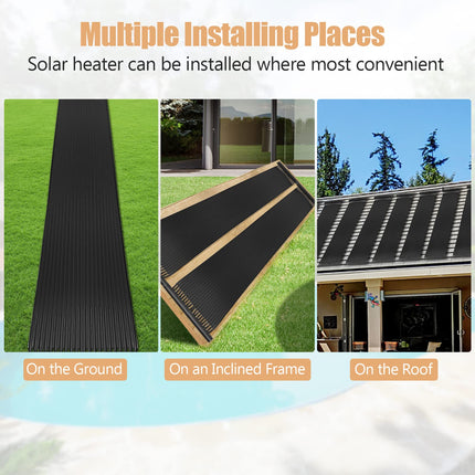 Goplus 2.5FT x 20FT Solar Pool Heater for Above Ground Pool Inground Pools