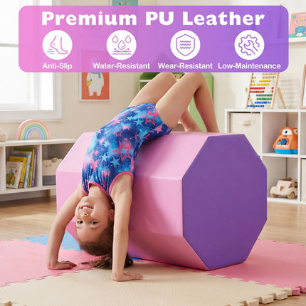 Goplus 24.5” x 26” Octagon Gymnastics Mat w/Waterproof Zippered Cover & Thick Filling