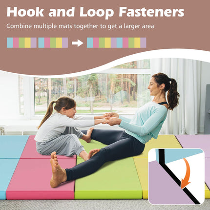 Goplus Gymnastics Mat, 6.6'x2.5' 5-Panel Folding Tumbling Mat w/Carrying Handles