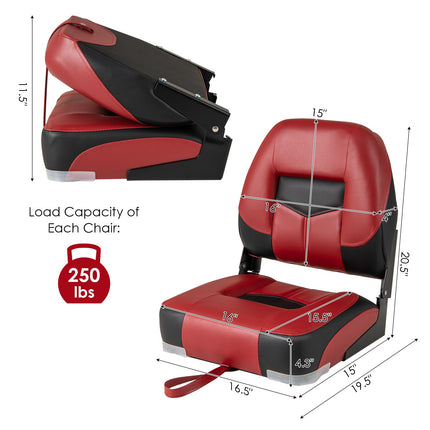 Goplus Low Back Boat Seats Thickened Sponge Padding
