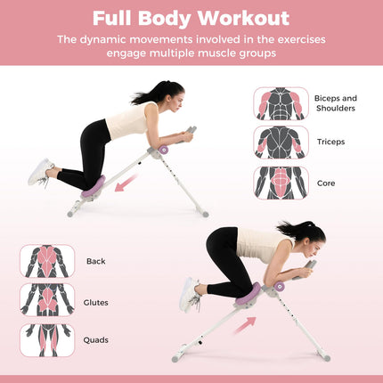 Goplus Foldable Ab Workout Equipment with Knee Protection