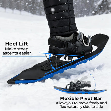 Goplus 25 Inches Snow Shoes for Men Women Youth Kids | Light Weight Aluminum Terrain Snowshoes