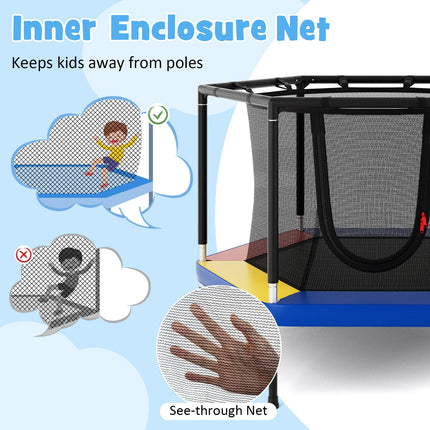 Goplus 48" Recreational Trampoline for Kids with Safety Enclosure Net