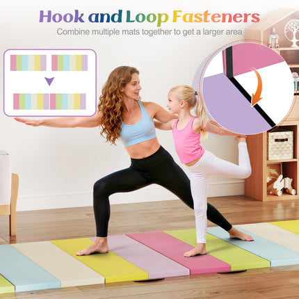Goplus 6'x4' 3-Panel Folding Gymnastics Mat for Home Gym Aerobics Yoga