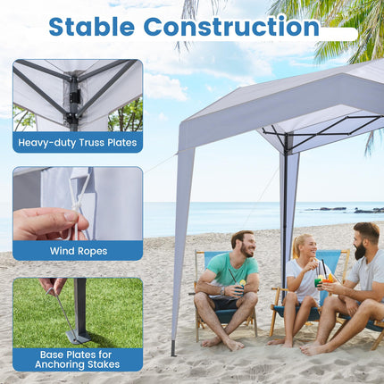 Goplus 10 x 10 FT Outdoor Pop up Canopy Tent | Irregular Folding Commercial Tent for Party