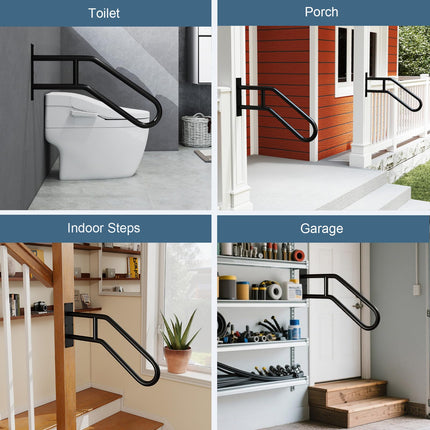 Goplus Heavy-Duty Non-Slip Wall Mount Stair Hand Railing Grab Bar