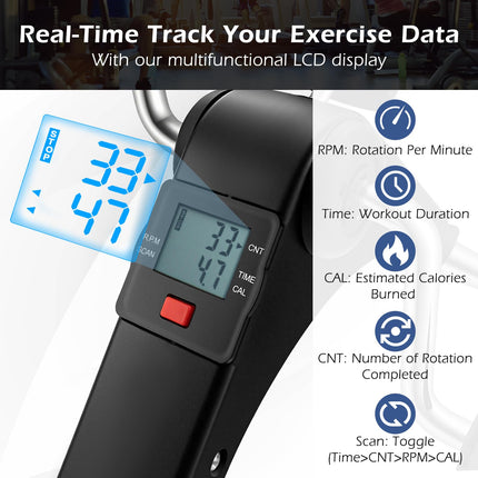 Goplus Folding Pedal Exerciser, Under Desk Mini Exercise Bike for Arm & Leg Workout